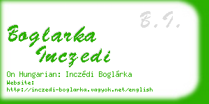 boglarka inczedi business card