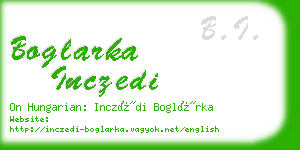 boglarka inczedi business card